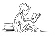 image of boy reading