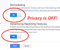 Google Analytics Privacy Settings screenshot