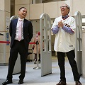 Michael Lambert and Luis Herrera at the San Francisco Public Library