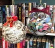 ornaments with shredded magazine pages