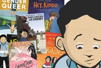 collage of recent YA graphic novels