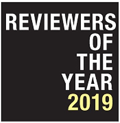 black background with text Reviewers of the Year 2019